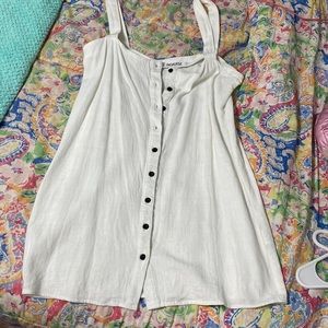 White button up dress